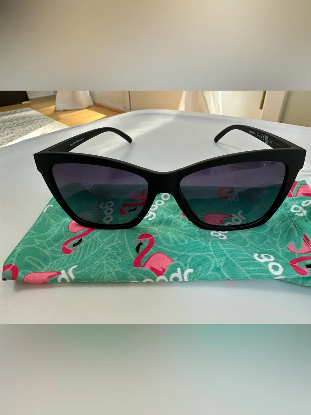 Goodr Black matte Sunglasses with Dark Lenses